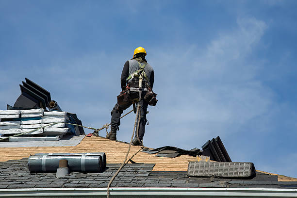 Professional Roof Replacement technician working in Somers, MT
